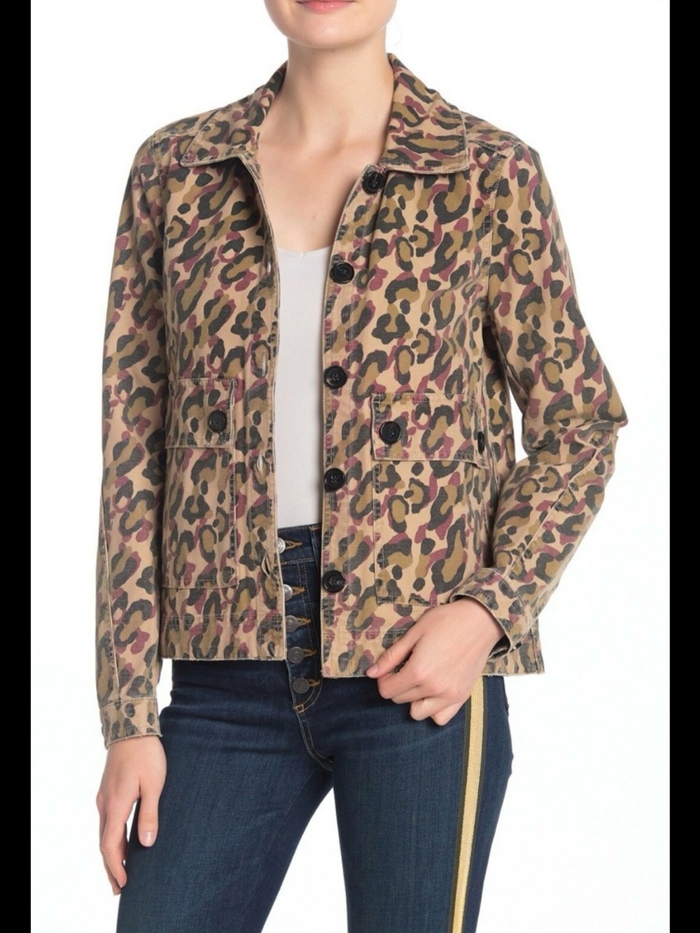 Verónica Beard Mercer Leopard print utility jacket